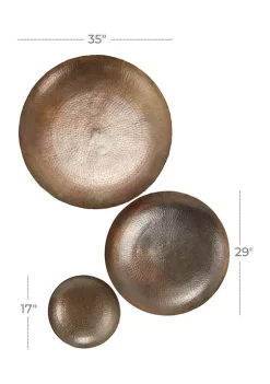Discount 😉 Glam Metal Wall Decor - Set of 3 by Monroe Lane 🔥 -Monroe Lane Sales Belk 21802