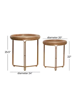 Brand new 🎉 Contemporary Wood Accent Table - Set of 2 by Monroe Lane 🥰 -Monroe Lane Sales Belk 21808