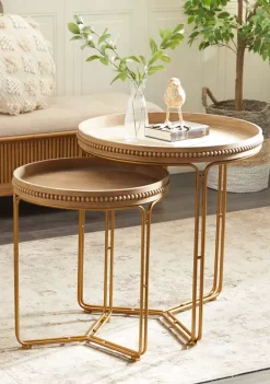 Brand new 🎉 Contemporary Wood Accent Table - Set of 2 by Monroe Lane 🥰 -Monroe Lane Sales Belk 21810