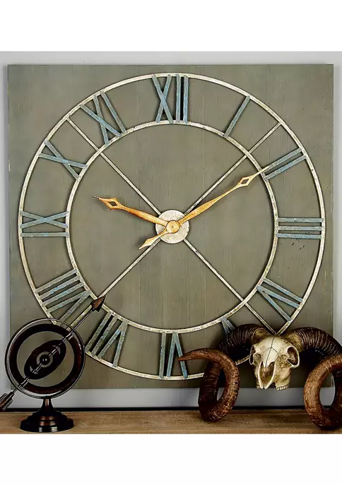 New ✔️ Industrial Wood Wall Clock by Monroe Lane ⌛ 2 New ✔️ Industrial Wood Wall Clock by Monroe Lane ⌛ - Image 2