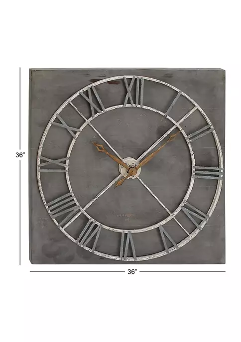 New ✔️ Industrial Wood Wall Clock by Monroe Lane ⌛ 4 New ✔️ Industrial Wood Wall Clock by Monroe Lane ⌛ - Image 4