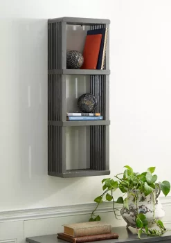 Buy 🔥 Gray Wood Contemporary Wall Shelf by Monroe Lane 😀 -Monroe Lane Sales Belk 21885