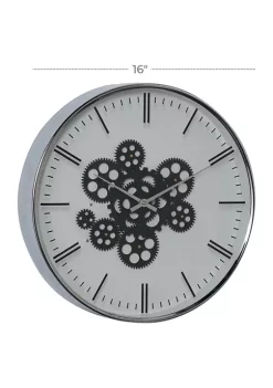 Best Pirce 🧨 Metal Contemporary Wall Clock by Monroe Lane ⭐ -Monroe Lane Sales Belk 21901