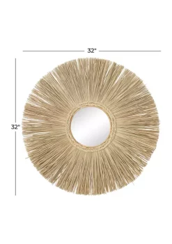 Cheapest ✔️ Bohemian Wood Wall Mirror by Monroe Lane 🤩 -Monroe Lane Sales Belk 21924