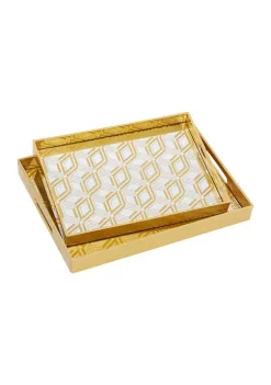 Buy β Glam Plastic Tray - Set of 2 by Monroe Lane π