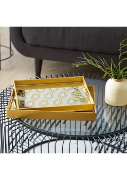 Buy ⭐ Glam Plastic Tray - Set of 2 by Monroe Lane 🛒 -Monroe Lane Sales Belk 21953