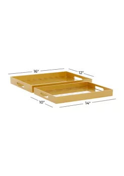 Buy ⭐ Glam Plastic Tray - Set of 2 by Monroe Lane 🛒 -Monroe Lane Sales Belk 21954