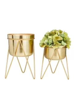Best deal ⭐ Modern Metal Planter - Set of 2 by Monroe Lane 😀 -Monroe Lane Sales Belk 21999