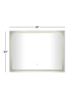 Hot Sale 🔥 Modern Glass LED Mirror by Monroe Lane 🎉 -Monroe Lane Sales Belk 22103