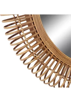 Brand new 🌟 Farmhouse Rattan Wall Mirror by Monroe Lane 🧨 -Monroe Lane Sales Belk 22114