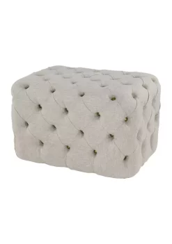 Outlet 🌟 Traditional Wood Ottoman by Monroe Lane 🎁