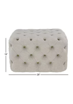 Outlet 🌟 Traditional Wood Ottoman by Monroe Lane 🎁 -Monroe Lane Sales Belk 22127