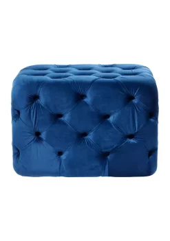Outlet 🌟 Traditional Wood Ottoman by Monroe Lane 🎁 -Monroe Lane Sales Belk 22131