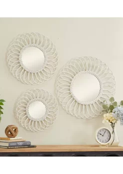 Best Sale 😍 Traditional Wood Wall Mirror - Set of 3 by Monroe Lane 🔥