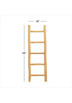 Discount 🔥 Modern Teak Wood Ladder by Monroe Lane 🤩 -Monroe Lane Sales Belk 22233