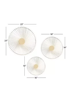 Cheap 🔥 Contemporary Metal Wall Decor - Set of 3 by Monroe Lane 🛒 -Monroe Lane Sales Belk 22250