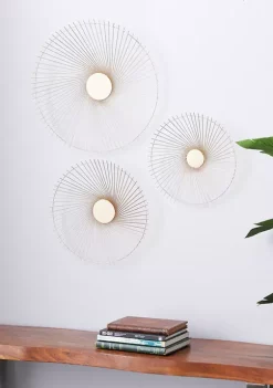 Cheap 🔥 Contemporary Metal Wall Decor - Set of 3 by Monroe Lane 🛒 -Monroe Lane Sales Belk 22251