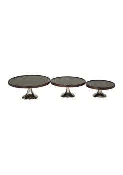 Best deal ๐คฉ Modern Mango Wood Cake Stand - Set of 3 by Monroe Lane ๐