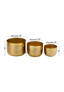 Buy ⭐ Modern Metal Planter - Set of 3 by Monroe Lane 🔔 -Monroe Lane Sales Belk 22278