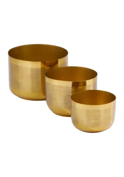 Buy ⭐ Modern Metal Planter - Set of 3 by Monroe Lane 🔔 -Monroe Lane Sales Belk 22280