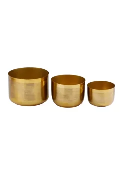 Buy ⭐ Modern Metal Planter - Set of 3 by Monroe Lane 🔔 -Monroe Lane Sales Belk 22281