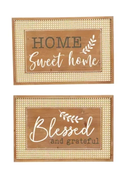 Deals π Wood Farmhouse Wall DΓ©cor - Set of 2 by Monroe Lane π