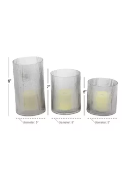 Wholesale 😉 Glass Traditional Candle Holder Set of 3 by Monroe Lane ❤️ -Monroe Lane Sales Belk 22370