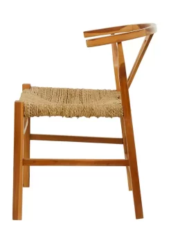 Hot Sale 🔥 Modern Teak Wood Dining Chair by Monroe Lane 🔥 -Monroe Lane Sales Belk 22444