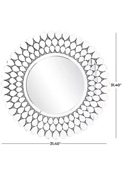 Best deal ⌛ Glam Glass Wall Mirror by Monroe Lane 🧨 -Monroe Lane Sales Belk 22449