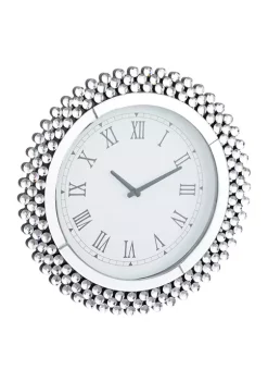 Best reviews of 👏 Glam Wood Wall Clock by Monroe Lane ❤️ -Monroe Lane Sales Belk 22538