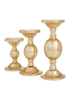 Top 10 ❤️ Transitional Aluminum Candle Holder - Set of 3 by Monroe Lane 👏 -Monroe Lane Sales Belk 22633