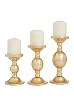 Top 10 ❤️ Transitional Aluminum Candle Holder - Set of 3 by Monroe Lane 👏 -Monroe Lane Sales Belk 22636