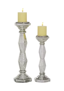 Promo ⭐ Glam Glass Candle Holder - Set of 2 by Monroe Lane ⌛ -Monroe Lane Sales Belk 22643