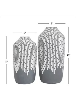 Best Pirce 👍 Modern Ceramic Vase - Set of 2 by Monroe Lane ❤️ -Monroe Lane Sales Belk 22653