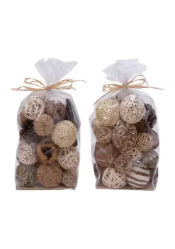 Brand new ✔️ Coastal Dried Plant Orbs & Vase Filler - Set of 2 by Monroe Lane 🔥 -Monroe Lane Sales Belk 22725