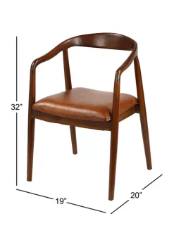 Deals ✔️ Contemporary Teak Wood Dining Chair by Monroe Lane 🔥 -Monroe Lane Sales Belk 22752