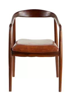 Deals ✔️ Contemporary Teak Wood Dining Chair by Monroe Lane 🔥 -Monroe Lane Sales Belk 22753