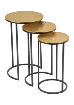 Best Pirce โจ Transitional Aluminum Accent Table - Set of 3 by Monroe Lane ๐