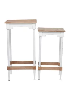 Top 10 ๐ Farmhouse Wood Accent Table - Set of 2 by Monroe Lane โ๏ธ