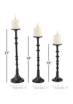 Outlet 🔥 Iron Industrial Candle Holder Set of 3 by Monroe Lane 👍 -Monroe Lane Sales Belk 22819