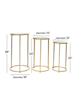 Promo ❤️ Glam Metal Accent Table - Set of 3 by Monroe Lane 👍 -Monroe Lane Sales Belk 22837