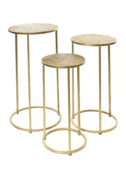 Promo ❤️ Glam Metal Accent Table - Set of 3 by Monroe Lane 👍 -Monroe Lane Sales Belk 22840