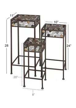 Buy 🎁 Traditional Metal Plantstand - Set of 3 by Monroe Lane 🎁 -Monroe Lane Sales Belk 22844
