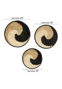 Coupon 🤩 Bohemian Seagrass Wall Decor - Set of 3 by Monroe Lane 😍 -Monroe Lane Sales Belk 22850