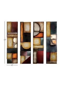 Best reviews of ❤️ Modern Metal Wall Decor - Set of 4 by Monroe Lane 🎉 -Monroe Lane Sales Belk 22881