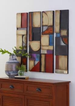 Best reviews of ❤️ Modern Metal Wall Decor - Set of 4 by Monroe Lane 🎉 -Monroe Lane Sales Belk 22883