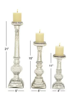 Wholesale ⭐ Traditional Glass Candle Holder - Set of 3 by Monroe Lane 🎁 -Monroe Lane Sales Belk 22900