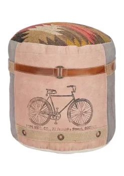 Cheapest 🔔 Rustic Canvas Pouf by Monroe Lane ✨ -Monroe Lane Sales Belk 22913