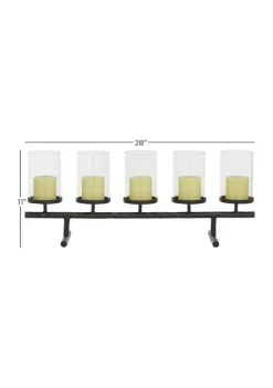 Hot Sale 👍 Contemporary Metal Candelabra by Monroe Lane 😀 -Monroe Lane Sales Belk 22930