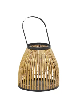 Best Sale 😉 Natural Wicker Candle Lantern by Monroe Lane ✔️ -Monroe Lane Sales Belk 23006